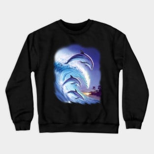 Happy Dolphin Family Crewneck Sweatshirt